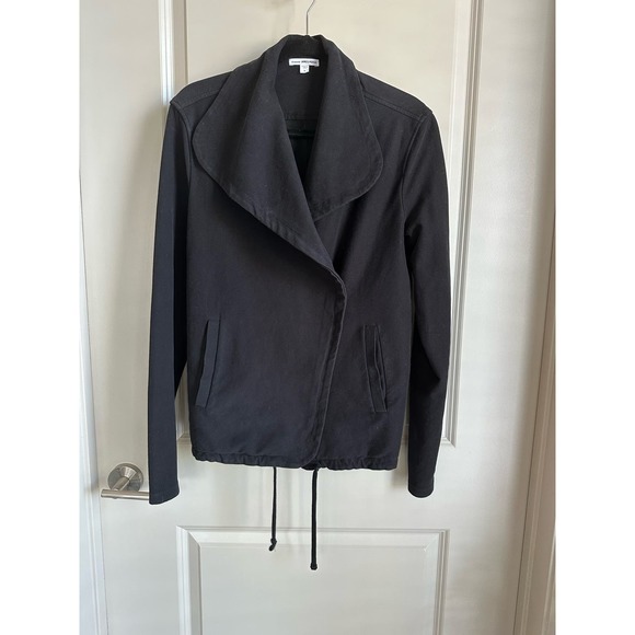 Standard James Perse Twill Moto Jacket Black Sz. 3(JP) Large - Picture 2 of 10
